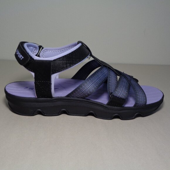 JSport by Jambu Size 6 M KAIA Black / Purple Geometric Sandals New Women's Shoes - Picture 2 of 16